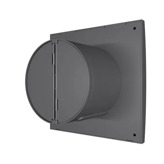 Вентилятор накладной AURA D100 обр.клапан Dark gray metal DICITI