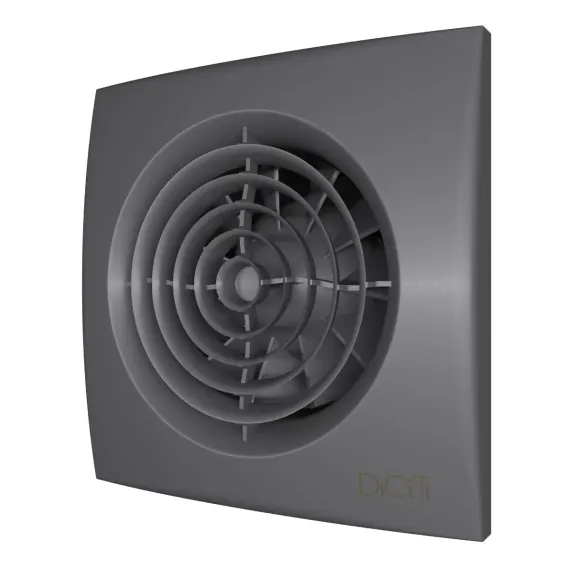 Вентилятор накладной AURA D100 обр.клапан Dark gray metal DICITI