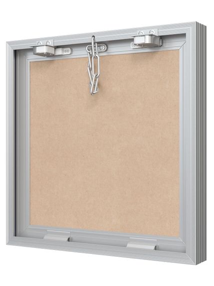 Люк ревизионный D Ceramo Base 300х300 скрытый монтаж съемный алюминий EVECS