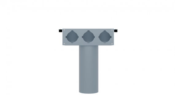 Flexag PCP-125/75x3 пленум вентиляционный потолочный, D125, на 3 выxода, L=300 мм