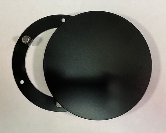 Решетка стальная на магнитах круглая РДК-160 черная матовая