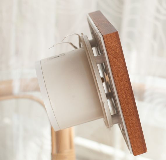 Вентилятор накладной сверхтонкий MMotors JSC MMP-09 100/90 куб/ч Дерево/Красное дерево (Махагон)