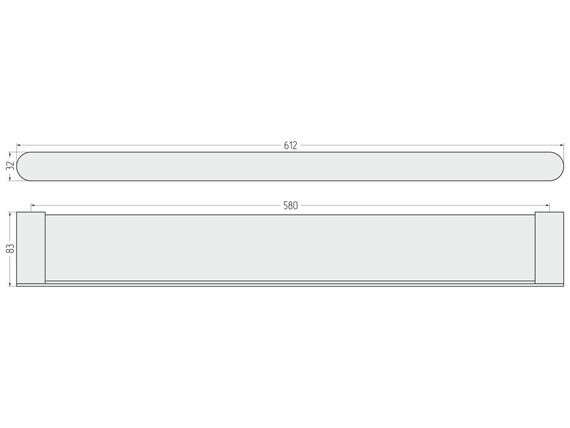 Полка прямая Сунержа ROUND L 610