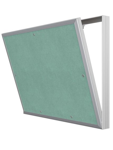 Люк ревизионный D Ceramo Base 500х400 скрытый монтаж съемный алюминий EVECS