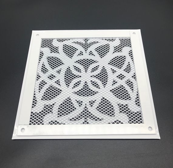 Решетка стальная на магнитах РП Лотос-170 сетка, белая