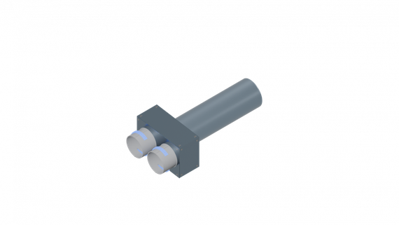 Flexag PWP-125/75x2 пленум вентиляционный прямой, D125, на 2 выxода, L=300 мм