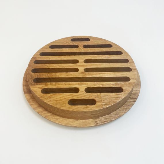 Деревянная врезная решетка Visioner d 150мм. (посадка 135мм. из дуба)