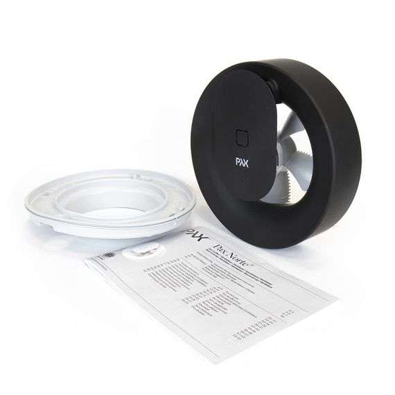 Вентилятор накладной PAX Norte Black с обратным клапаном (таймер, датчик влажности, программируемый, Bluetooth управление)