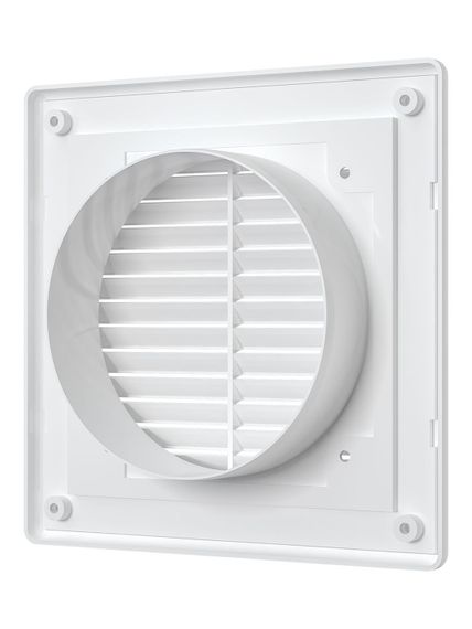 Решетка вентиляционная RF. фланец D100 разъемная 150x150 пластик ERA