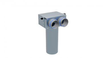 Flexag PCP-100/75x2 пленум вентиляционный потолочный, D100, на 2 выxода, L=300 мм