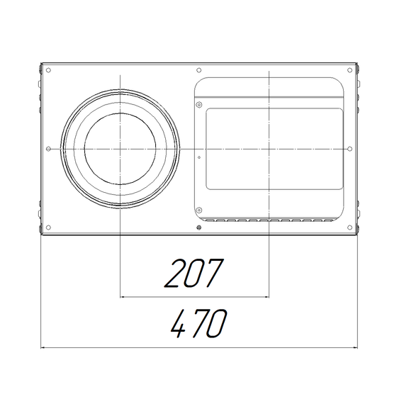 Provent IOS 125G решетка фасадная комбинированная приточно-вытяжная серая (RAL 7024)