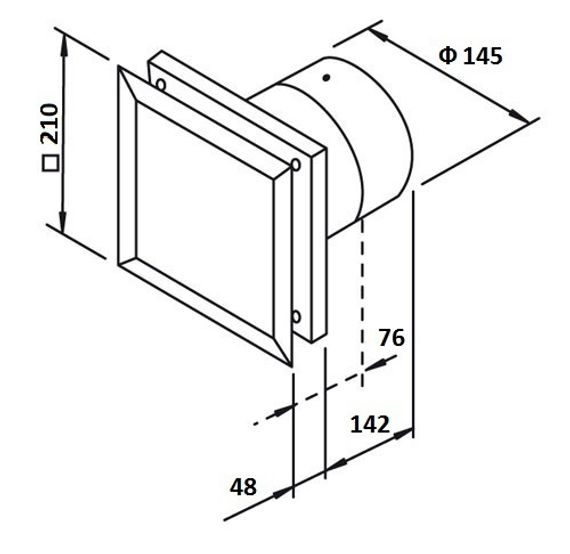 Накладной вентилятор Helios MiniVent M1/150 N/C (таймер)
