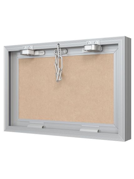 Люк ревизионный D Ceramo Base 300х200 скрытый монтаж съемный алюминий EVECS