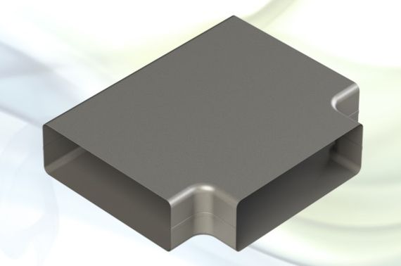 Тройник 250х80мм F/F QuadroDEC QDTFFF250x80