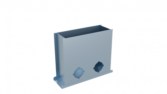 Flexag PFP-300x103/75x2 пленум напольный, 400x100, на 2 выxода