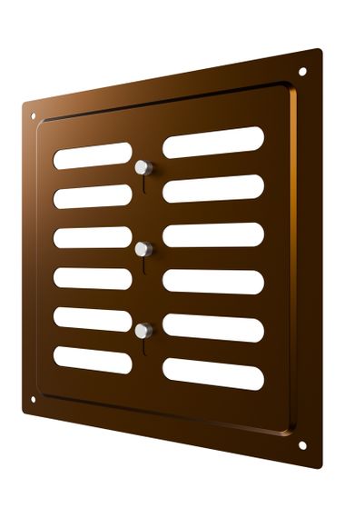 Решетка вентиляционная MER регулируемая 200х200 окраш.сталь Metallic brown ERA