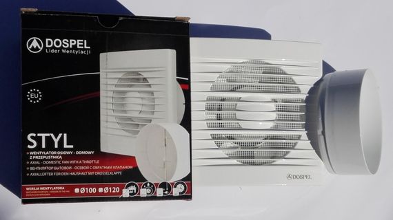 Вентилятор накладной Dospel Styl 100 SP (с обратным клапаном)