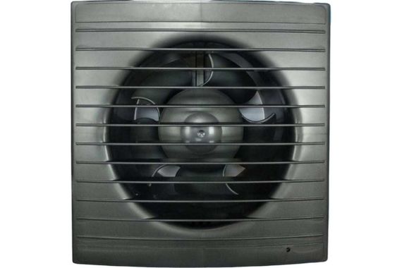 Вентилятор осевой, вытяжной с обратным клапаном, ВИЕНТО 125СК STILL (240 м3), gray metal