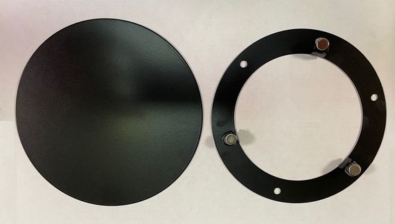 Решетка стальная на магнитах круглая РДК-150 черная матовая