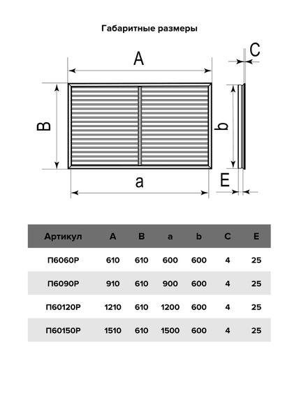 Экран радиаторный ПР фланец 600х1200 пластик ERA