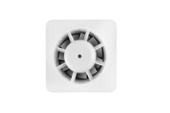 Решетка скрытого монтажа для натяжного потолка SECRET d150мм с вентилятором на шарикоподшипнике d100мм с выходом на трубу 60х120мм