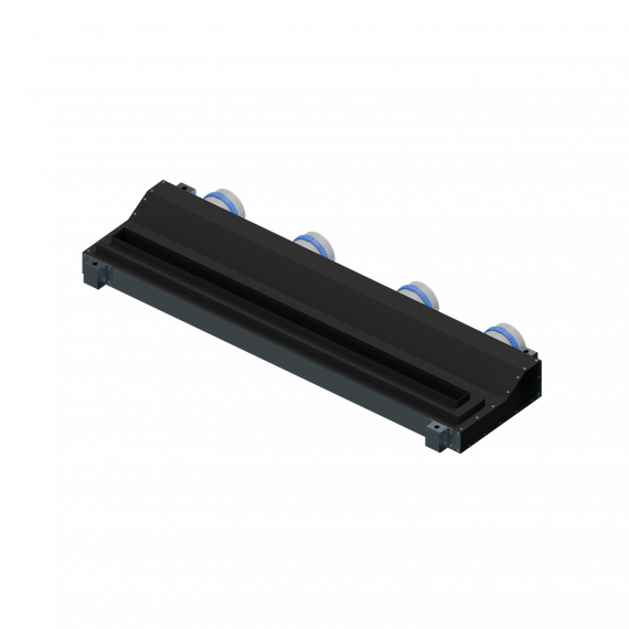 Flexag SHN-1-1000-25-B щелевой диффузор с низкопрофильной КСД под гипсокартон, черный