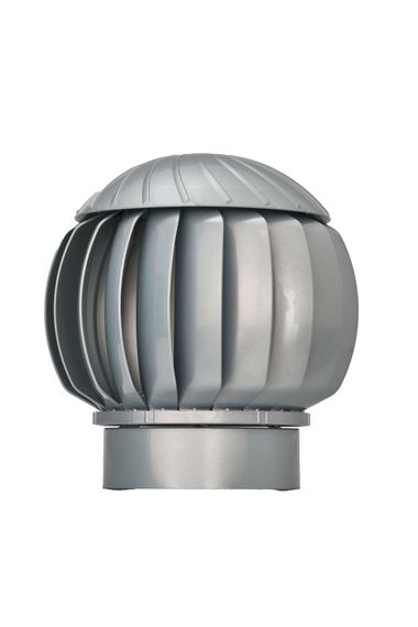 Готовый комплект, изолированный для фальцевой и готовой кровли из битумной черепицы d 150/160 мм, цвет серебристый RAL 9022, серия Twister