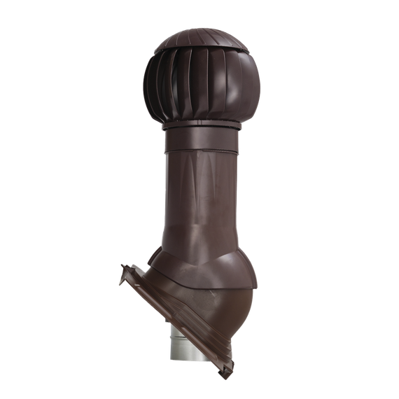 Готовый комплект, изолированный на все виды кровли высотой профиля до 70мм d 150/160 мм, цвет коричневый RAL 8017, серия Twister