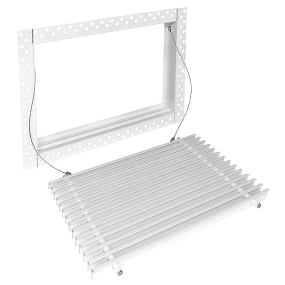 Дизайнерская съемная решетка для скрытого монтажа Brofer FUTURE-15 300x200 белая