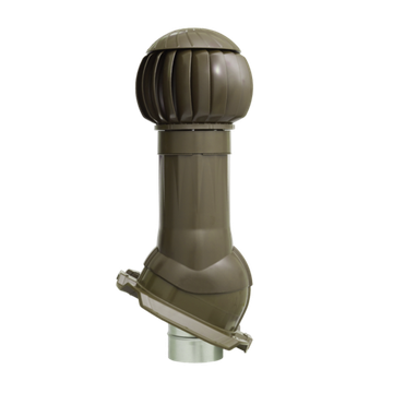 Готовый комплект, изолированный на скатные кровли из профильного листа МП-21 (С21) d 110/160 мм, цвет темно-коричневый RAL 8019, RR 32, серия Twister