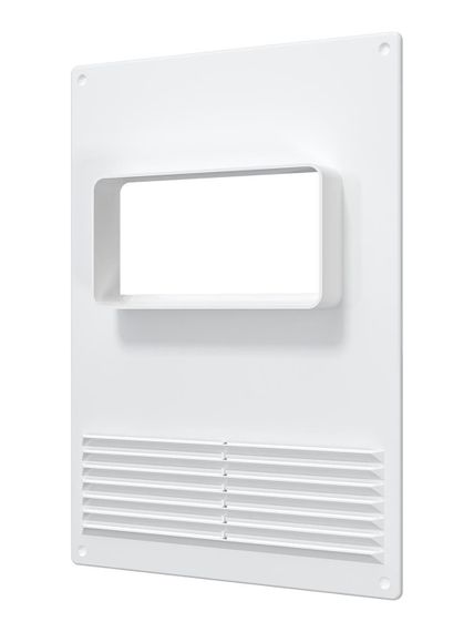 Площадка торцевая ПТГР фланец 120х60 горизонтальная решетка 180х250 пластик ERA