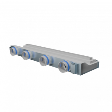 Flexag SHN-1-1000-25-W щелевой диффузор с низкопрофильной КСД под гипсокартон, белый