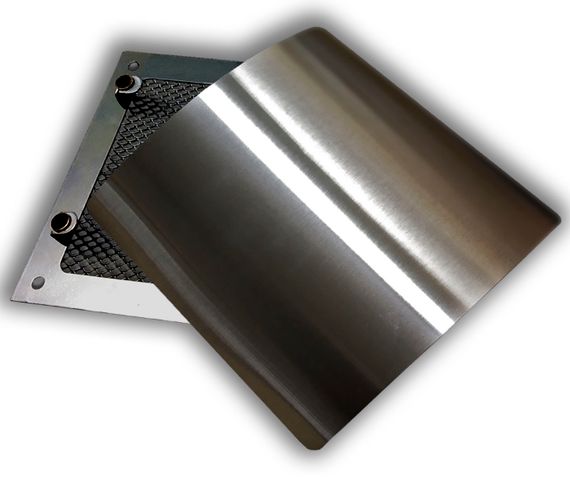 Решетка на магнитах РД-170 Нержавейка матовая с декоративной панелью 170х170 мм