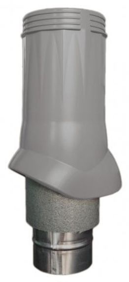 Выход вентиляционный 125/160 Серый изолированный для нанодефлектора, пластик