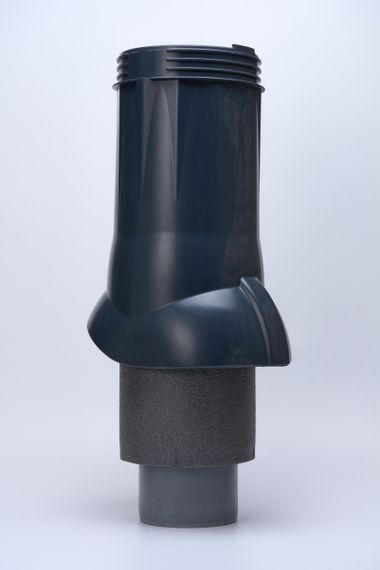 Готовый комплект, изолированный на скатные кровли из профильного листа МП-21 (С21) d 110/160 мм, цвет серый графит RAL 7024, серия Twister