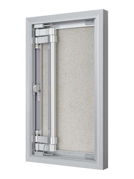 Люк ревизионный D Ceramo Optimum 300х500 скрыт.монтаж петля алюминий EVECS