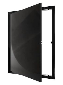 Люк ревизионный LN фланец 300х400 нажимной 327х427 пластик Black EVECS