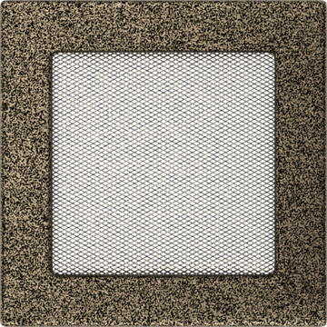 Решетка каминная Kratki Standard Чёрная латунь 17x17