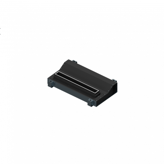 Flexag RAN-1-500-25-B щелевой диффузор с низкопрофильной КСД под натяжной потолок, черный