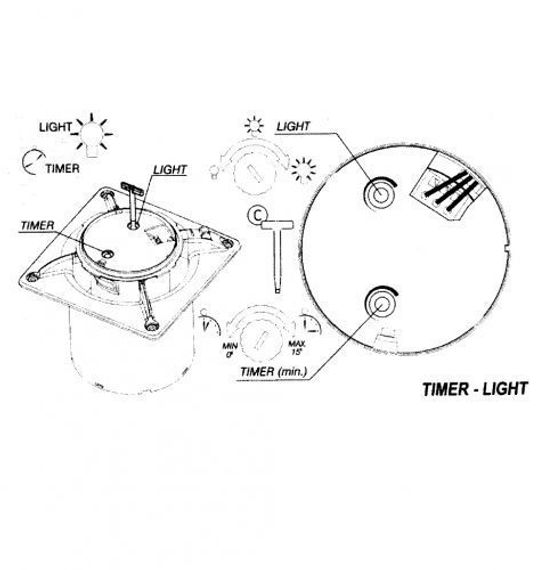 Накладной вентилятор Cata E 100 GLT Light (LED подсветка, Таймер)