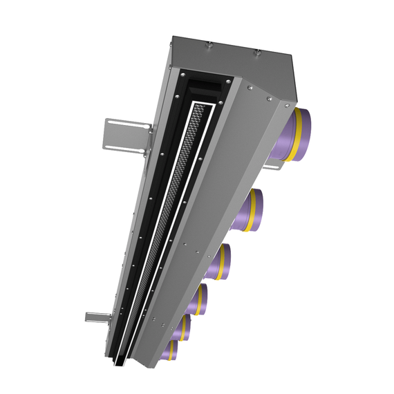 Provent VPNDGU 1500х25/75х6 компактный щелевой диффузор для гипсокартона с КСД на 6 выходов