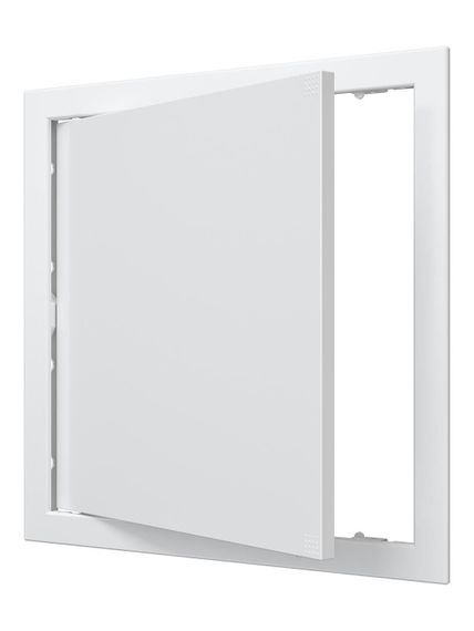 Люк ревизионный Л фланец 296х296 нажимной 318х318 пластик EVECS