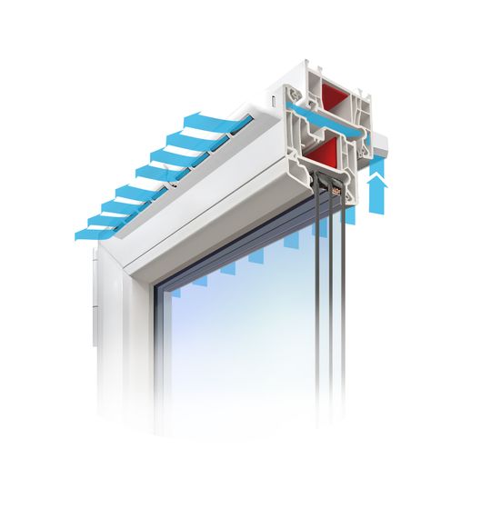 Оконный приточный вентиляционный клапан Ventus OK 400 серый