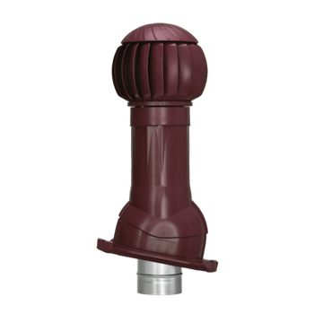 Готовый комплект, изолированный на скатные кровли из профильного листа МП-20 (С20) d 125/160 мм, цвет бордовый RAL 3009, серия Twister