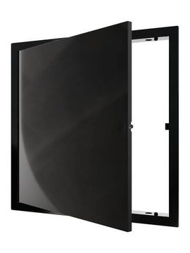 Люк ревизионный LN фланец 300х300 нажимной 327х327 пластик Black EVECS