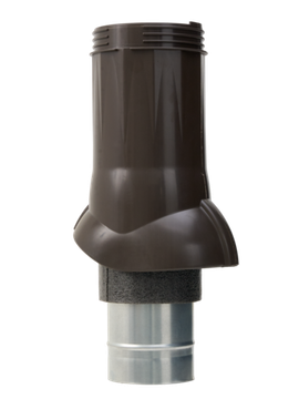 Вентиляционный выход изолированный Ø 150/160 мм темно коричневый RAL 8019 (RR 32), серия Static