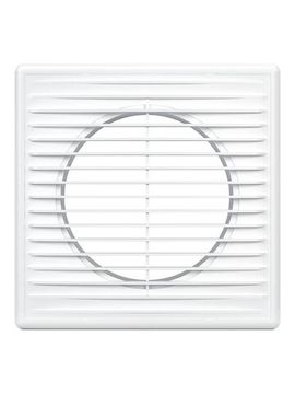 Решетка вентиляционная ПФ фланец D100 разъемная 150x150 пластик ERA