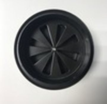Диффузор приточно-вытяжной на магнитах регулируемый ДК-150 круглый металлический черный матовый