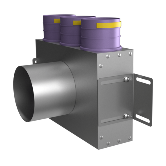 Provent VPS 125/75×3 пленум потолочный круглый на 3 выхода