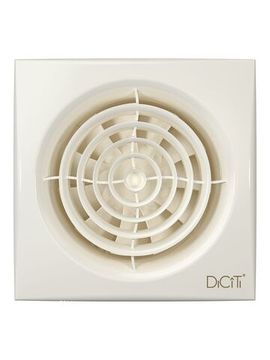 Вентилятор накладной AURA D125 обратный клапан Ivory DICITI